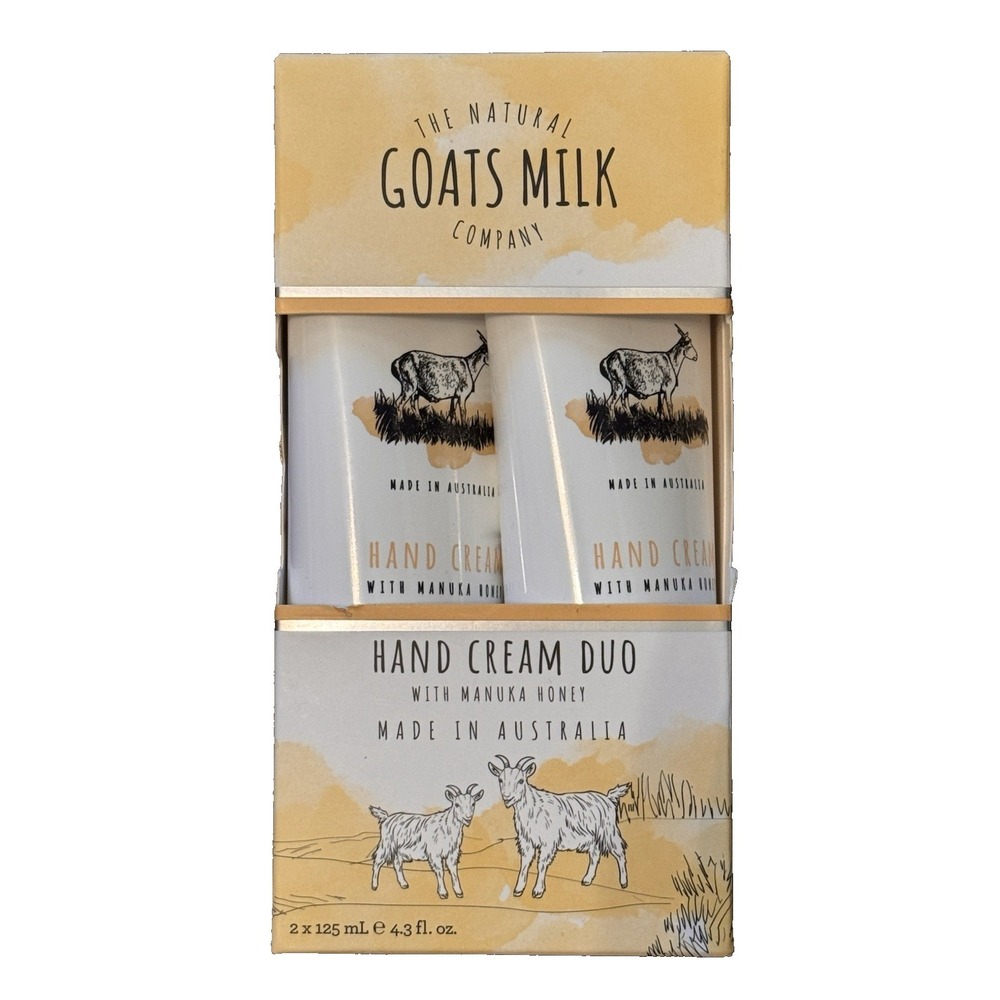 Manuka Honey The Natural Goats Milk Hand Cream Duo 4.3 oz each Made in Australia